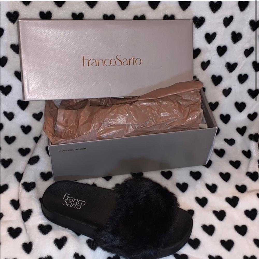 BRAND NEW Fur Slides